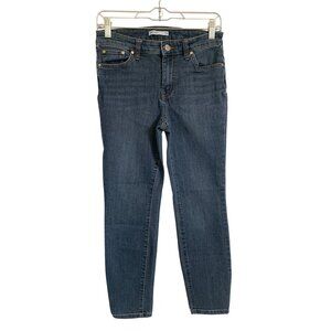 Nine West Womens Skinny Grayish Blue Denim Jeans Straight Leg 5 Pockets Size 8P